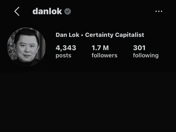 Dan Lok — Instagram profile